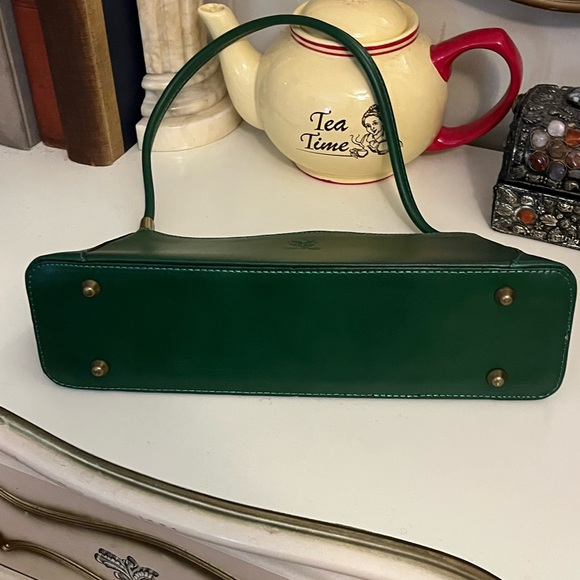 EUC | Vera Pelle Italian Green Leather Y2K Bag!! - Picture 7 of 9